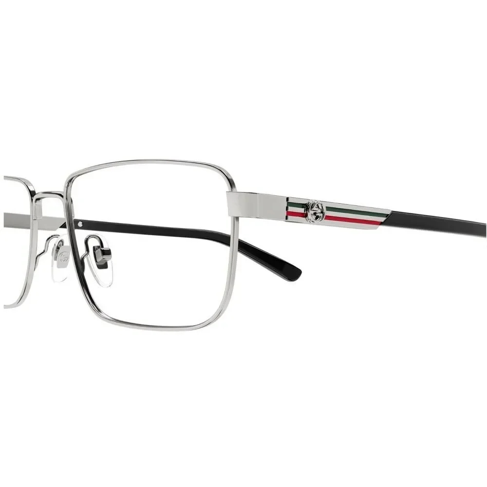 Gucci GG1291O Eyeglasses Gunmetal/Black Acetate/Metal Oval